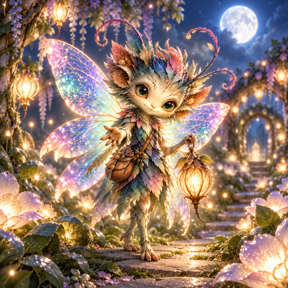 Gleanling welcoming you into the Between Garden